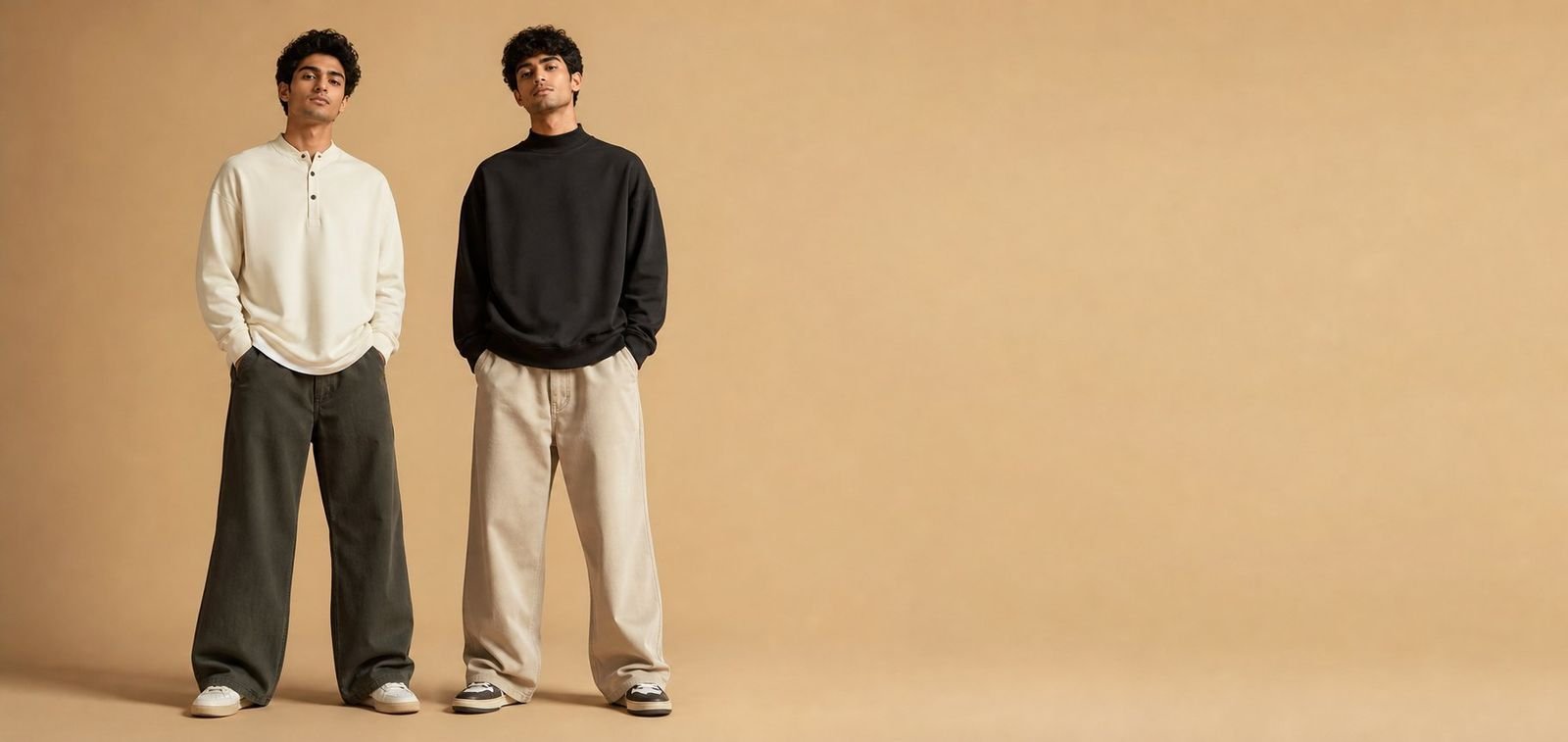 JIT Export Gallery campaign — tailored trousers and shirts