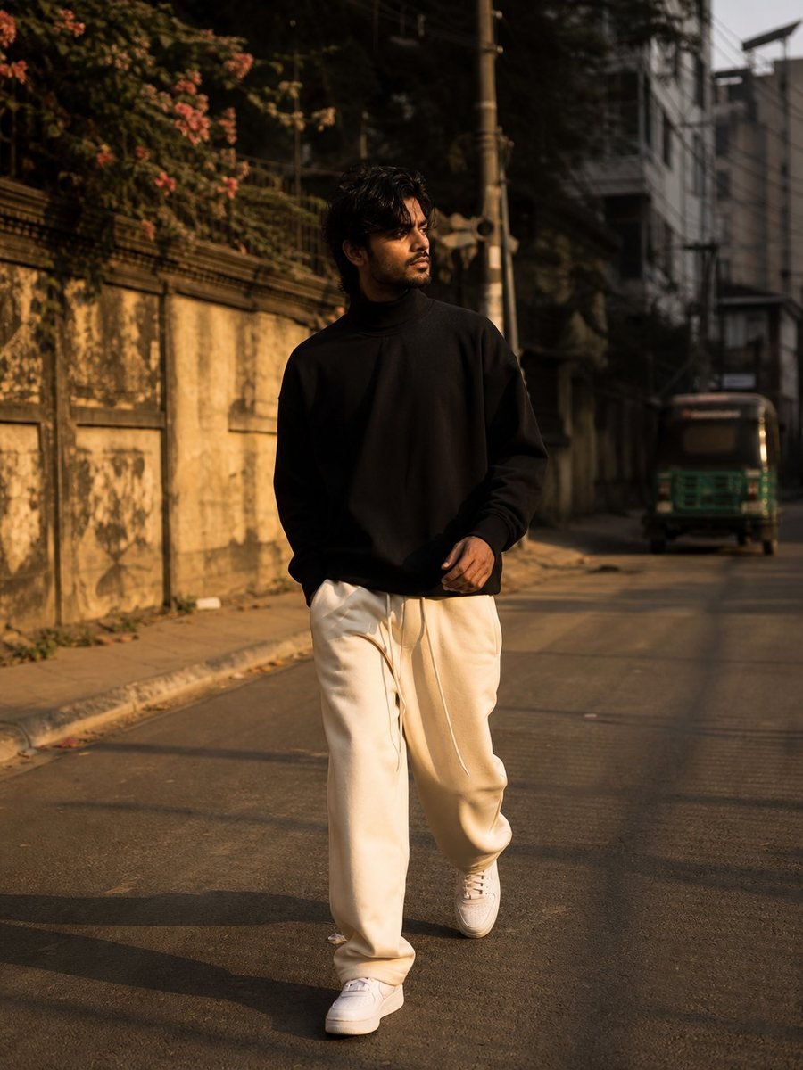 JIT Export Gallery campaign — baggy joggers street style