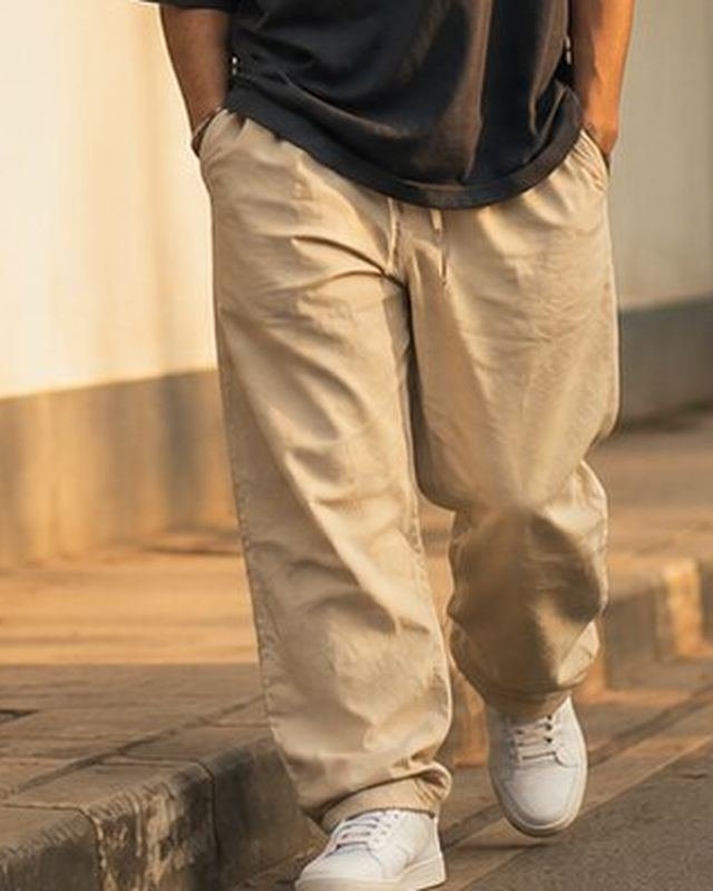 Baggy Joggers — Beige